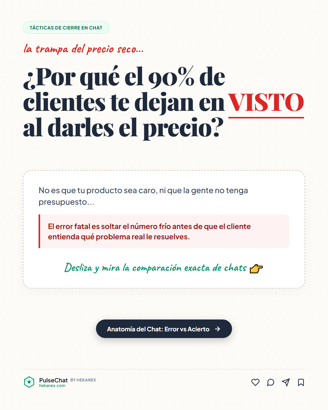 Cómo responder al "¿Precio por favor?" sin que te dejen en visto