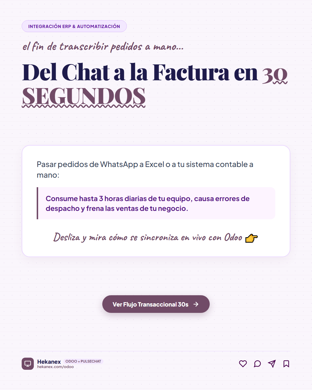 Del Chat a la Factura en 30 Segundos: WhatsApp + Odoo ERP